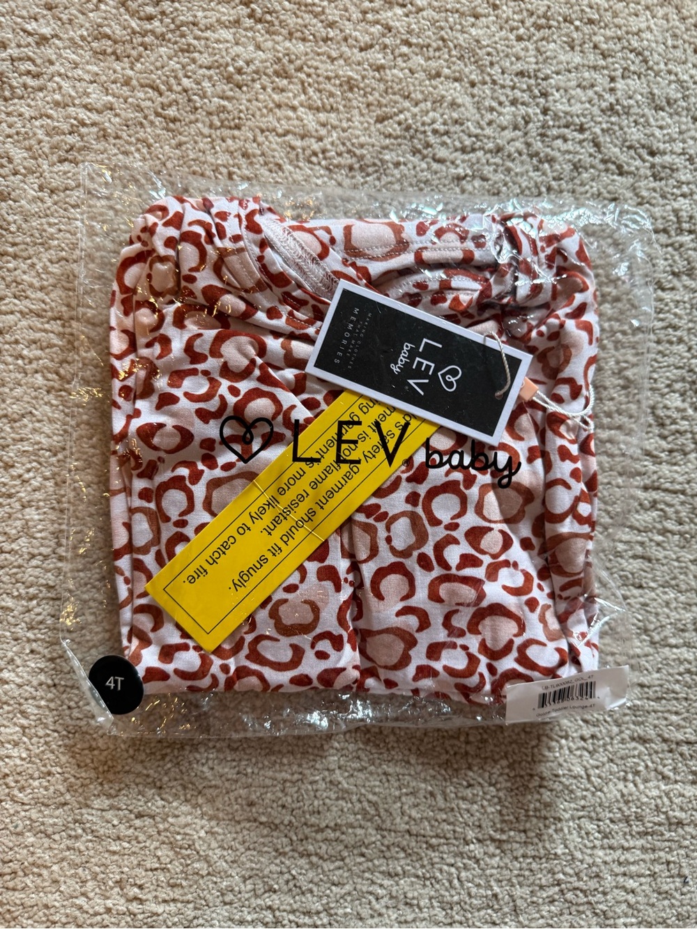 Lev Baby Bamboo Leopard Print Pajama Set